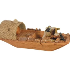 ZOLUX Décoration pour aquarium en résine coloris marron pagode Asie modèle 3 trous – Taille L
