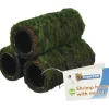 AQUADISTRIB Décoration pour crevettes d'aquarium coloris vert en céramique avec mousse Superfish Shrimp Home - Taille L 7,5 x 7,5 x 7,5 cm