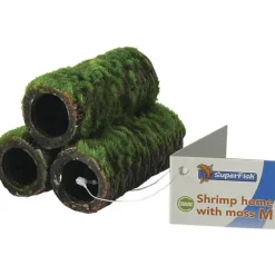 AQUADISTRIB Décoration pour crevettes d'aquarium coloris vert avec mousse Superfish Shrimp Home - Taille M 6 x 6,5 x 5,5 cm