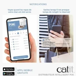 CATIT Distributeur de nourriture pour chat coloris blanc Pixi Smart Wifi – 1,2 kg