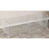 TRIXIE Enclos intérieur modulable pour lapin et cochon d'inde coloris blanc – 140 x 35 x 70 cm
