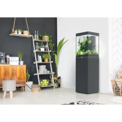 AQUATLANTIS Ensemble aquarium équipé + meuble Tower 96 gris - 78L