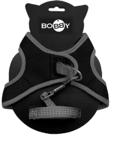 BOBBY Ensemble sellerie pour chat coloris noir pack harnais et laisse Safe - Taille XS