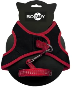 BOBBY Ensemble sellerie pour chat coloris rouge pack harnais et laisse Safe - Taille XS