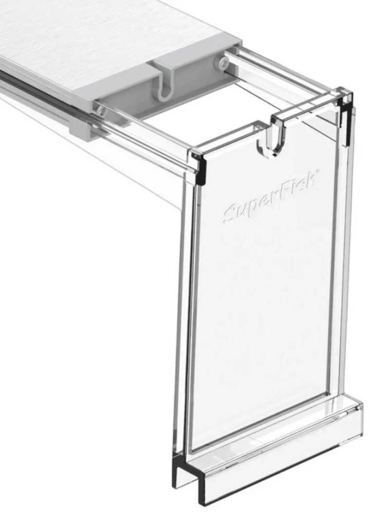 SUPERFISH Extensions verticales pour éclairage LED Scaper coloris transparent - x 2