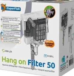 SUPERFISH Filtre externe pour aquarium coloris noir Filtre Suspendu 50