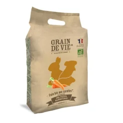 GRAIN DE VIE Foin bio aux carottes pour petits mammifères - 25 L