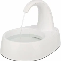TRIXIE Fontaine à eau blanche pour chat Curved Stream - 2,5 L