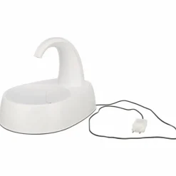 TRIXIE Fontaine à eau blanche pour chat Curved Stream - 2,5 L