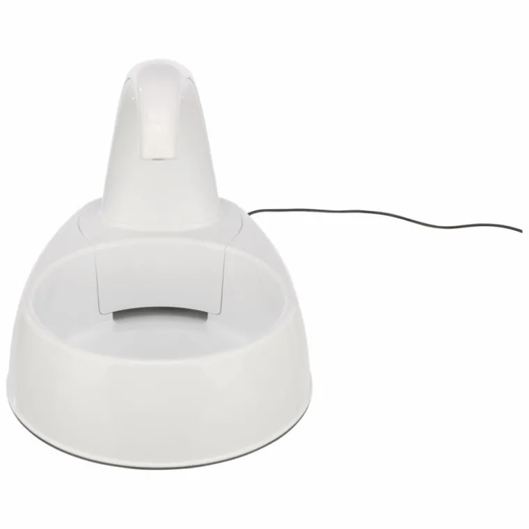 TRIXIE Fontaine à eau blanche pour chat Curved Stream - 2,5 L