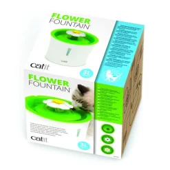 CATIT Fontaine à eau pour chat blanche et verte Cat-it Flower - 3 L