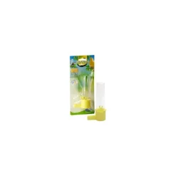 TYROL Fontaine double usage jaune pour oiseaux Ø3,2xH15 cm