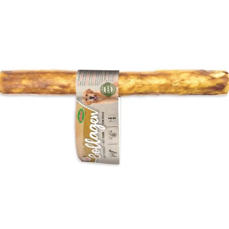BUBIMEX Friandise à mâcher pour chien en vrac stick de collagène au poulet – 25 cm – Prix à la pièce
