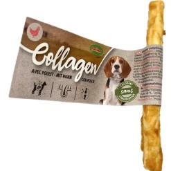 BUBIMEX Friandise à mâcher pour chien en vrac stick de collagène au poulet – 13 cm – Prix à la pièce