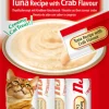 CHURU Friandise en crème pour chat thon avec saveur crabe Inaba Ciao - 4 x 14 g