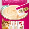 CHURU Friandise en crème pour chat thon avec saveur crevette Inaba Ciao - 4 x 14 g