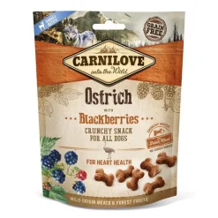 CARNILOVE Friandise pour chien snack croquant goût autruche aux mûres - 200 g