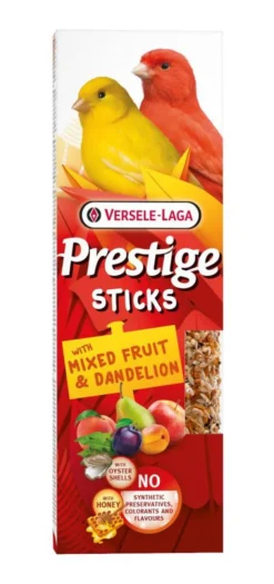 VERSELE LAGA Friandises pour canaris Prestige Sticks Mélange de Fruits & Pissenlit - 2 x 30 g