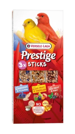 VERSELE LAGA Friandises pour canaris Prestige Sticks Triple Variety Pack - 3 x 30 g