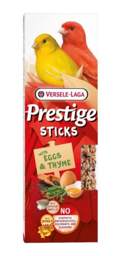 VERSELE LAGA Friandises pour canaris Prestige Sticks Œufs & Thym - 2 x 30 g