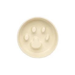 SCRUFFS Gamelle anti-glouton pour chien coloris beige clair en grès – 20 x 20 x 6 cm