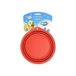 EUROPET Gamelle de voyage pour chien en silicone coloris rouge Duvoplus - 1000 ml
