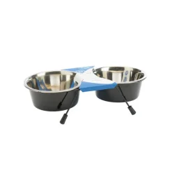 EUROPET Gamelle double pour chien diner set en 8 – 2 x 950 ml (livrée aléatoirement parmi 4 coloris)