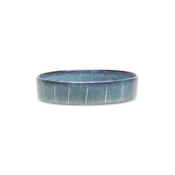 SCRUFFS Gamelle pour chat en grès coloris gris avec rayures Reactive Glaze - 13 x 13 x 3 cm