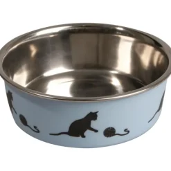 FLAMINGO Gamelle pour chat en inox bleue Bella - 10 cm