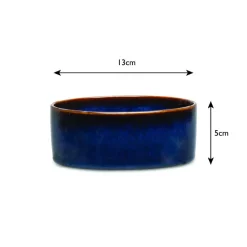 SCRUFFS Gamelle pour chien en grès coloris bleu nuit Reactive Glaze - 13 x 13 x 5 cm