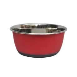 GIRARD Gamelle pour chien et chat coloris rouge mat en inox Tyrol – 1900 ml