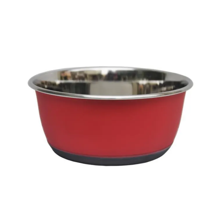 GIRARD Gamelle pour chien et chat coloris rouge mat en inox Tyrol – 1900 ml