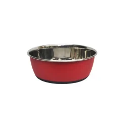 GIRARD Gamelle pour chien et chat coloris rouge mat en inox Tyrol – 950 ml