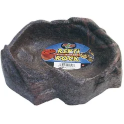 ZOOMED Gamelle pour reptile en plastique recyclé coloris gris Repti Rock - Taille L