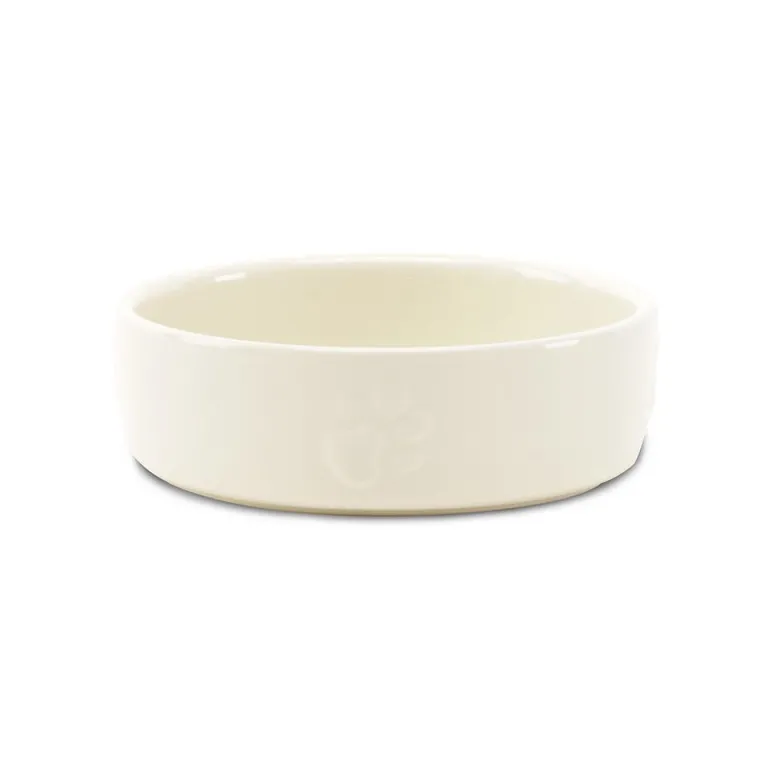 SCRUFFS Gamelle repas pour chien coloris beige en grès – 15 x 15 x 5,5 cm