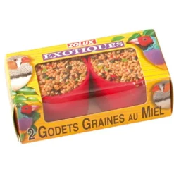 ZOLUX Godets pour oiseaux exotiques au miel - x 2