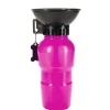 WOUAPY Gourde avec bol intégré rose pour chien - 500 ml