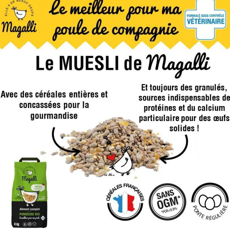 MAGALLI Granulés bio pour poule pondeuse Distrigalli - 4 kg
