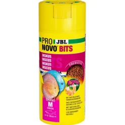 JBL Granulés pour Discus et autres Cichlidés d’Amérique du Sud exigeants Pronovo Bits Grano M Click - 250 ml
