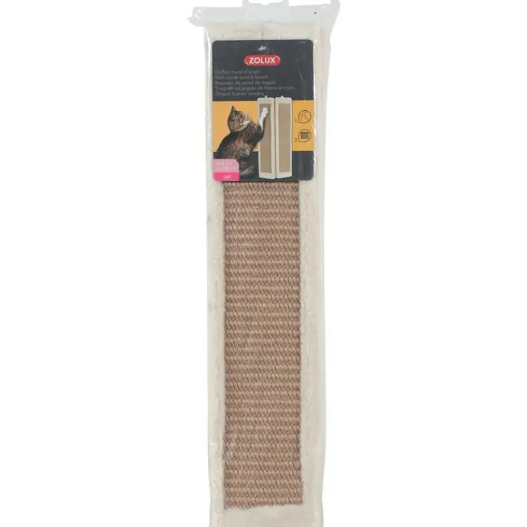 ZOLUX Griffoir mural d’angle à fixer beige contreplaqué chanvre - 24 x 2,5 x 56 cm