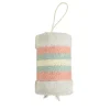 BOBBY Griffoir roll avec plumes rose vert blanc