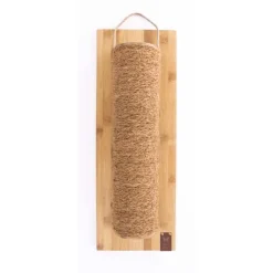 MARTIN SELLIER Griffoir rondin pour chat en bambou coloris beige Up and Down - 55 cm
