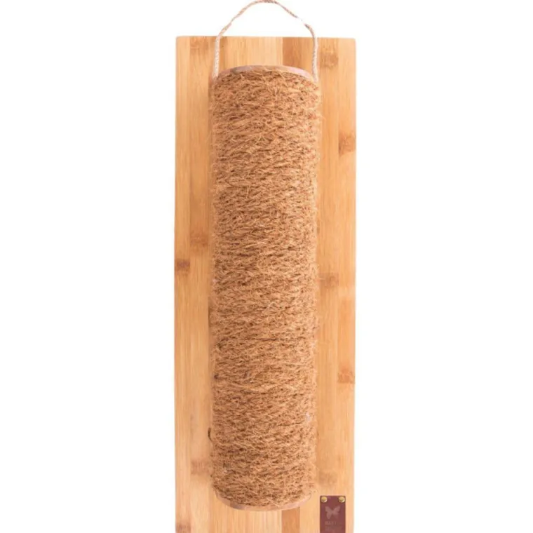 MARTIN SELLIER Griffoir rondin pour chat en bambou coloris beige Up and Down - 55 cm