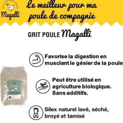 MAGALLI Grit silex pour poule en sac de 5 kg