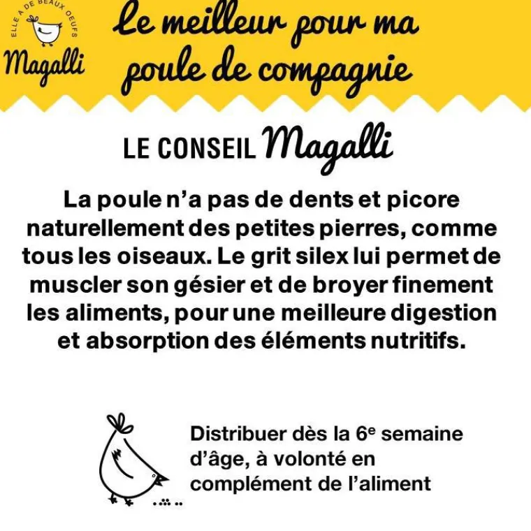 MAGALLI Grit silex pour poule en sac de 5 kg