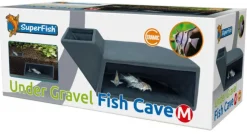 SUPERFISH Grotte de poisson sous-gravier pour aquarium coloris marron - 22 x 9,5 x 95 cm