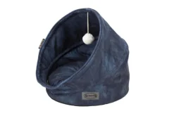 SCRUFFS Grotte pour chat bleu Kensington – Taille 44 x 44 x 48 cm