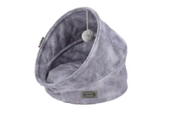 SCRUFFS Grotte pour chat gris Kensington – Taille 44 x 44 x 48 cm