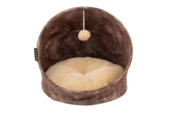SCRUFFS Grotte pour chat marron Kensington – Taille 44 x 44 x 48 cm