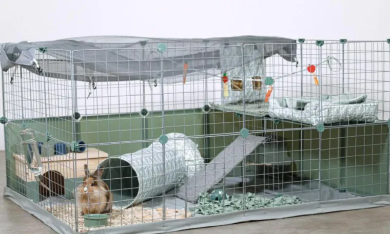 ZOLUX Habitat Neopark Life pour lapin coloris vert – 140 x 105 x 70 cm